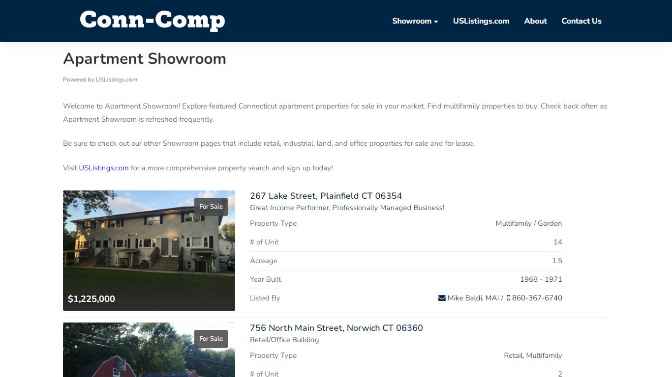 Connecticut Apartment Properties For Sale - Conn-Comp